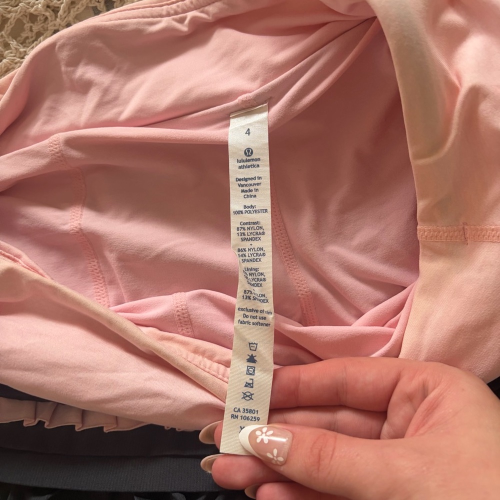 Lululemon Athletica Pink and Black Layered Mini Skirt - Picture 5 of 5